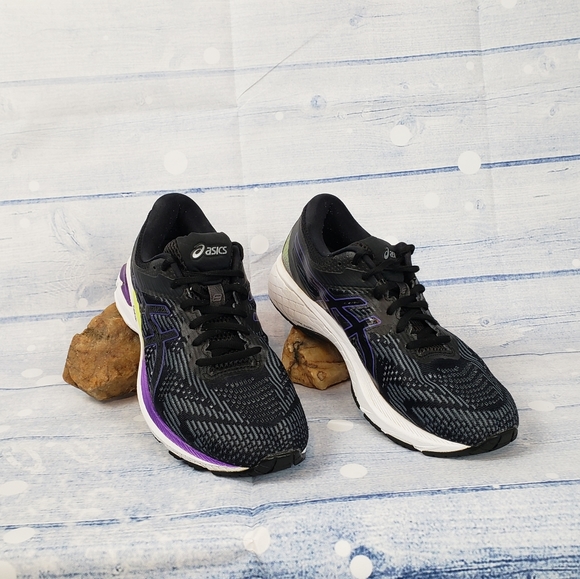 ASICS GT 2000 8 (Sz.9) women's Black & Purple Running Shoes, designed 4 strides - Picture 2 of 10